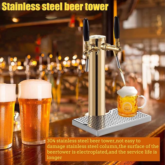 Draft Beer Tower for Home Brewing, Stainless Steel Construction - Image 3