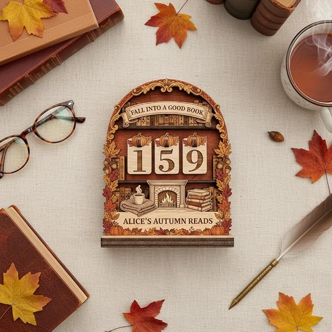Personalized Book Read Tracker, Wooden Books Read This Year Counter, Reading - Image 2