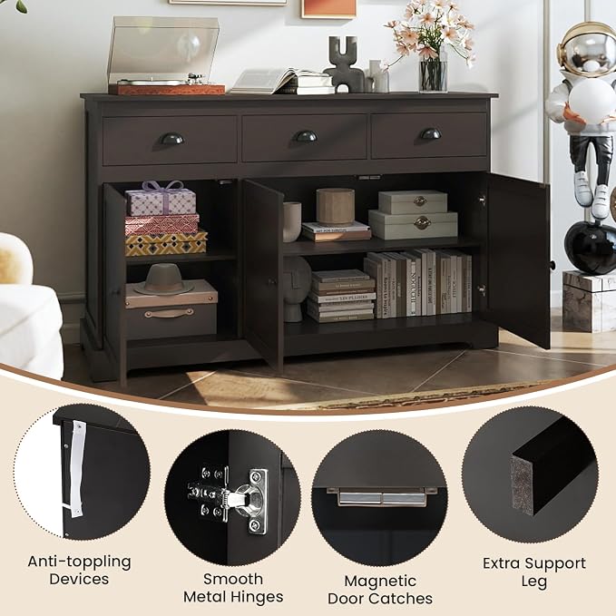 COSTWAY Sideboard Buffet Cabinet - Image 6