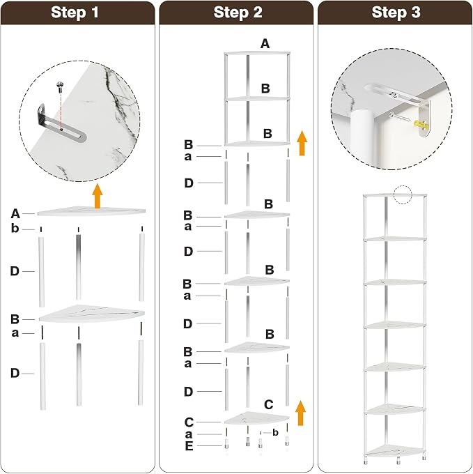 7 Tier Corner Shelf Stand Kitchen Organizer - Image 8