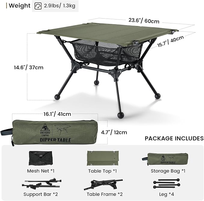 ONETIGRIS Dipper Camping Table, Lightweight Portable Folding Table - Image 2