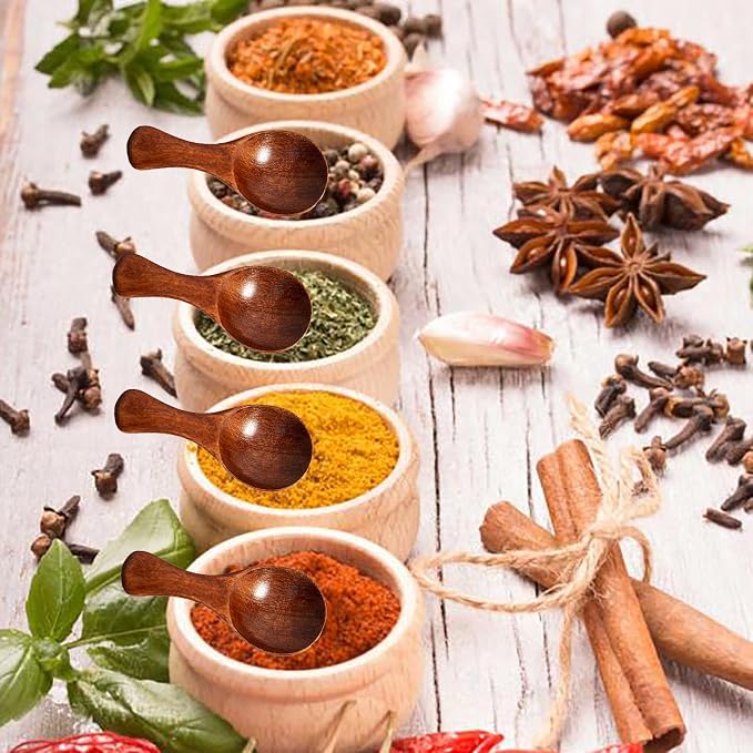 6 PCS Mini Wooden Spoons, 3.2 Inch Tiny Spoons - Image 5