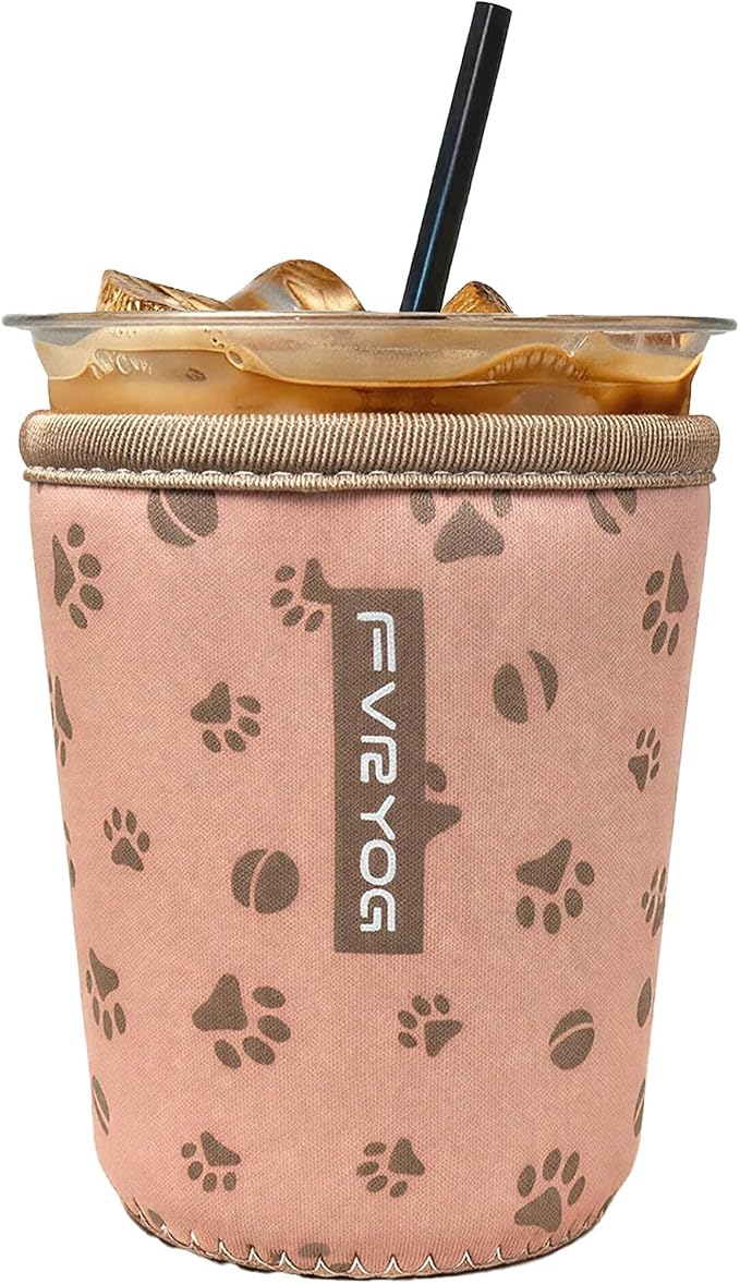 Reusable Insulated Neoprene Iced Coffee Sleeves by Fvryog