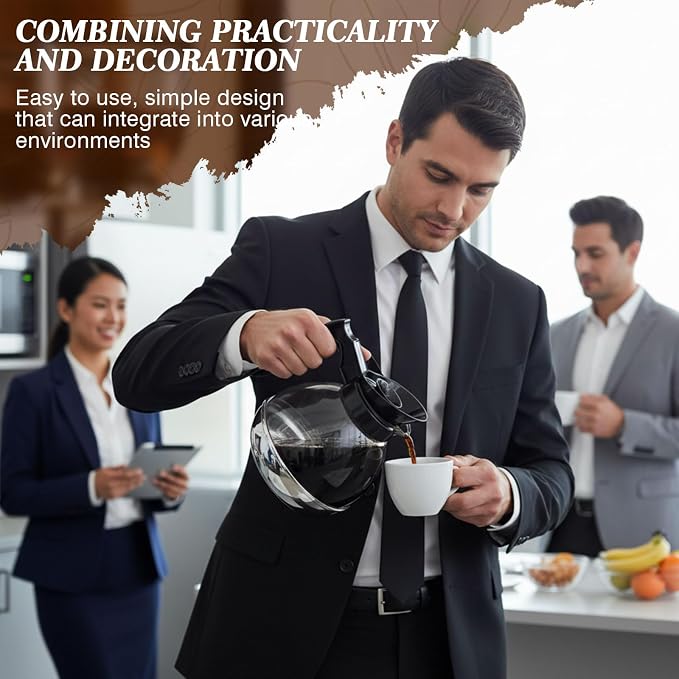 2 Pcs Plastic Coffee Decanter 64oz Large Capacity Stainless Steel - Image 6