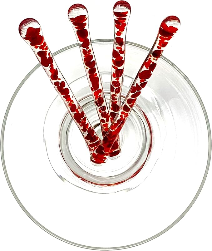 studioTica Handmade Glass Swizzle Sticks: Dragon's Breath, Cocktail + Hiball - Image 3