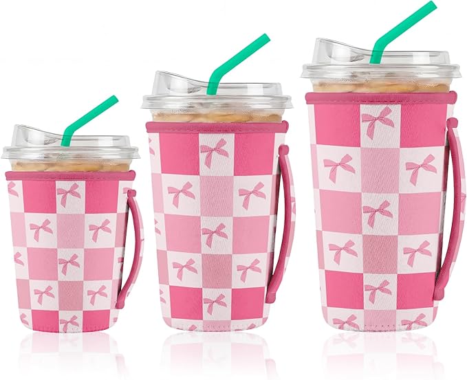 Artsocket 3 Pack Reusable Iced Coffee Sleeve by ArtSocket