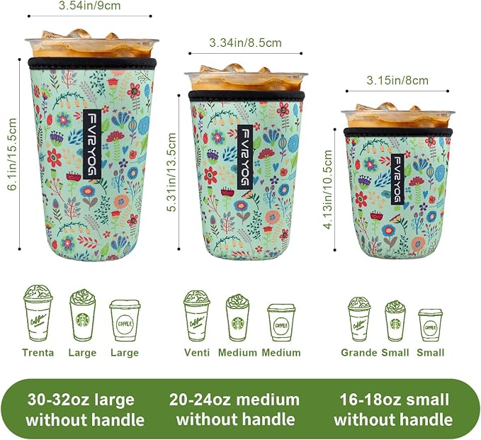 Reusable Insulated Neoprene Iced Coffee Sleeves - Image 7