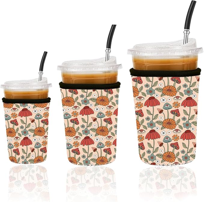 Reusable Insulated Neoprene Iced Coffee Cup Sleeve, Durable Drink Sleeve by Unknown