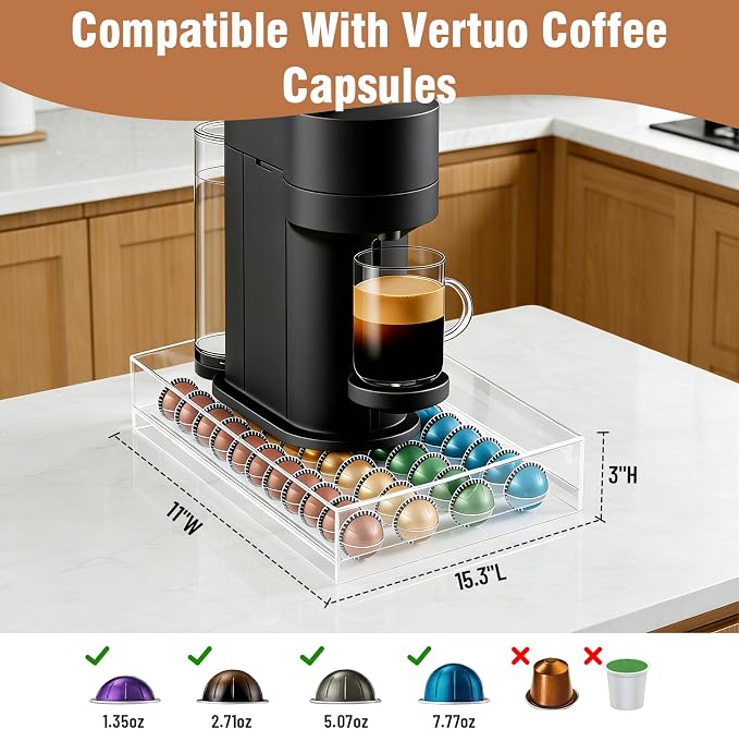 Jumyee Acrylic Coffee Pod Drawer - Image 3