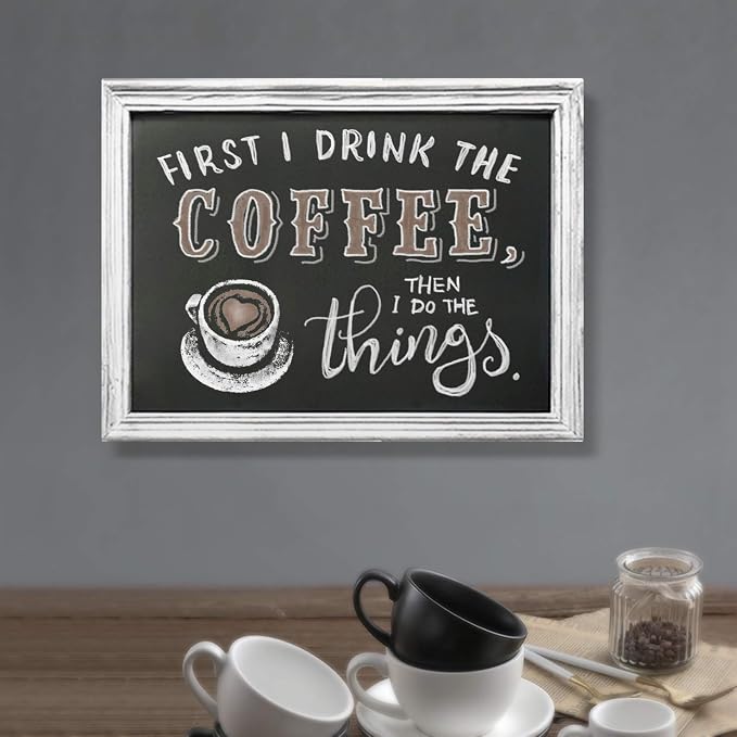 Rustic Magnetic Chalkboard Signs 16 x 20 inch Wood Framed Wall Hanging Display - Image 6