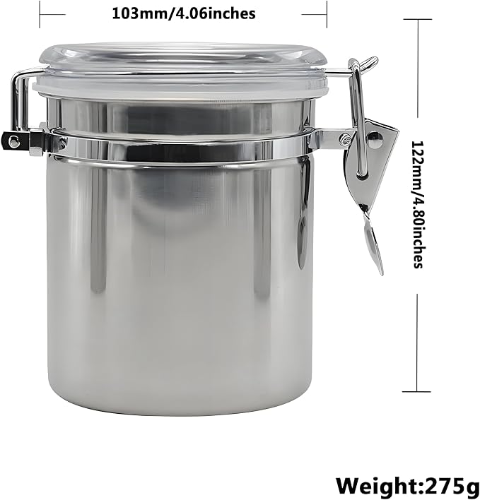 Stainless Steel Vacuum Seal Coffee Canister - Image 2