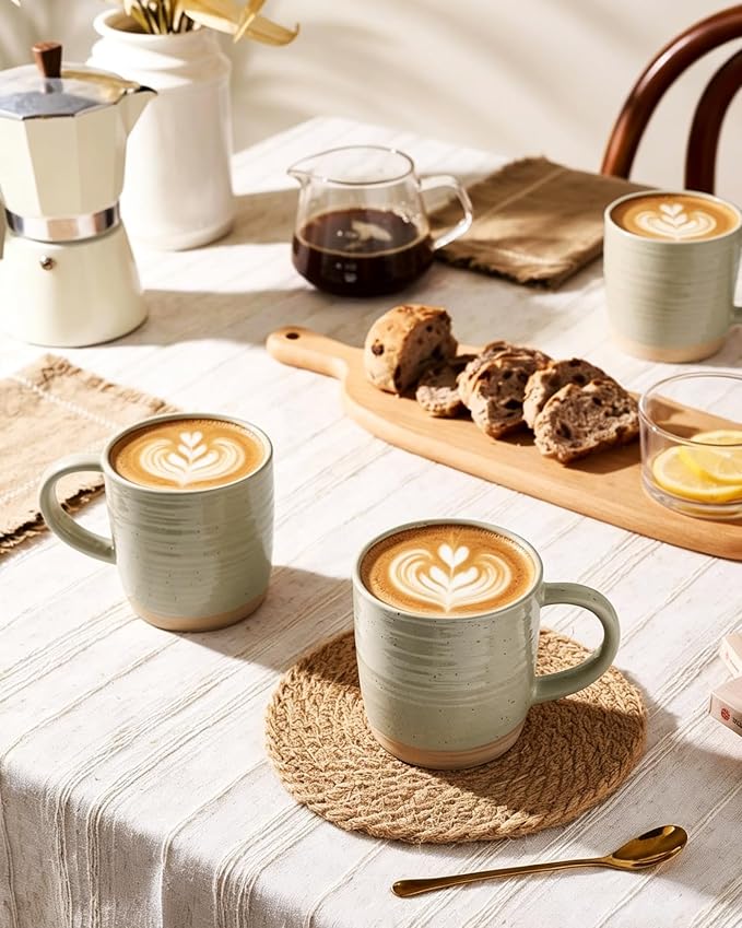 famiware Coffee Mugs Set of 4, 13 oz Mug Set, Ceramic Cup Set - Image 5