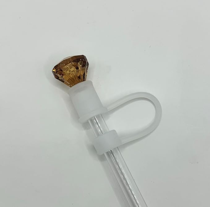 6 Pack 10mm Diamond Gem Straw Toppers Assembled and Ready to Use, Fits Stanley - Image 7
