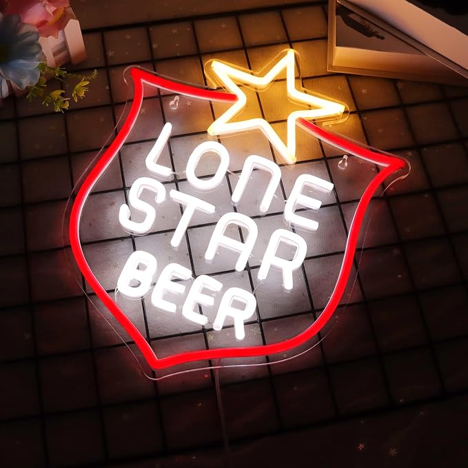 Lone Star Neon Signs for Wall Decor Neon Lights for Bedroom Led Signs Suitable - Image 2