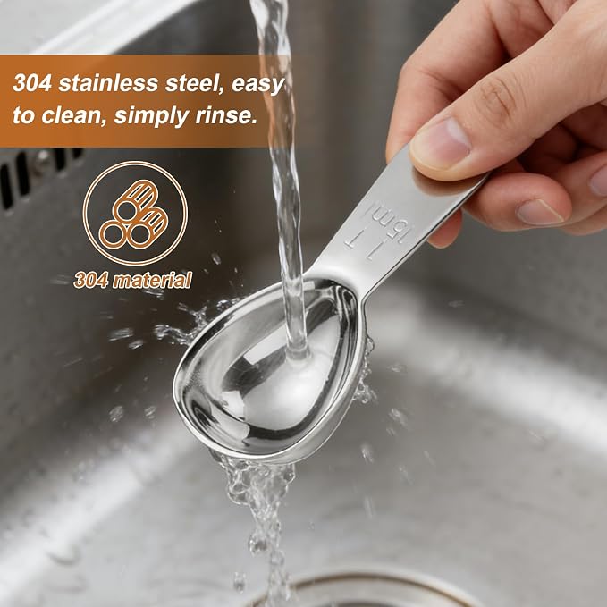 3 Pack 15ml 304 Stainless Steel Coffee Scoop, Short Handle Measuring Spoon - Image 6