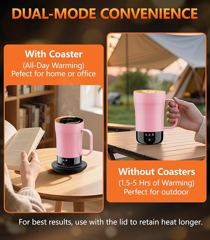 Self-Heating Coffee Mug, 14oz Heated Coffee Mug - Image 3