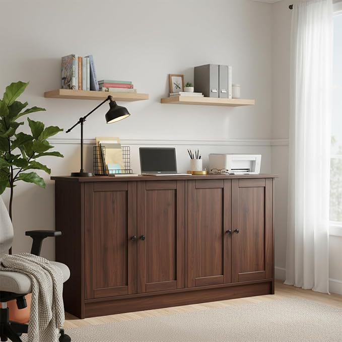 holzart Rustic Brown Buffet Cabinet - Image 7