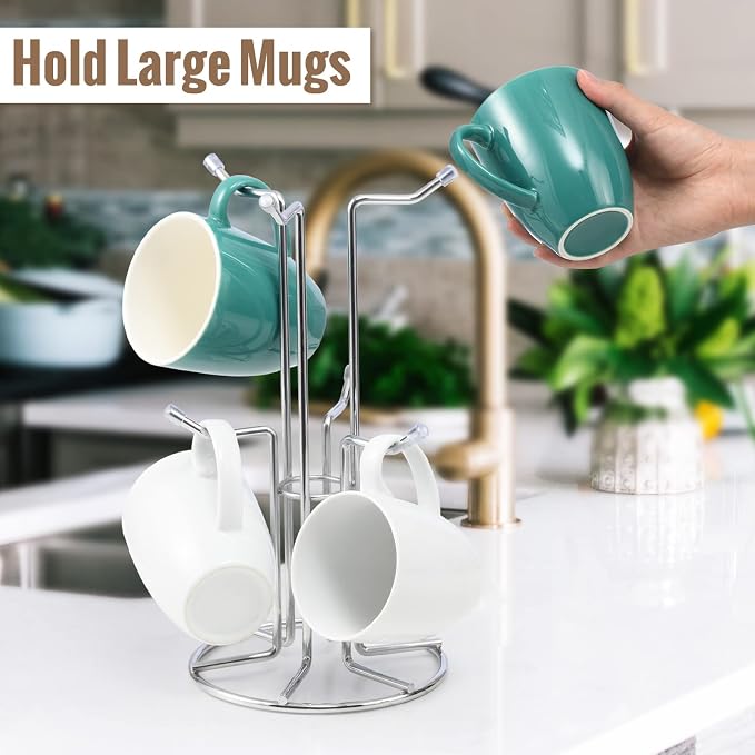 HULISEN Coffee Mug Holder for Countetop, Cup Tree for Counter Large Mugs - Image 2