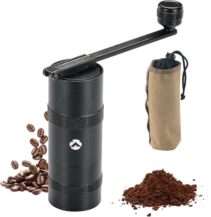CAMPINGMOON Portable Manual Coffee Grinder Integrated Foldable Handle CNC by CAMPINGMOON