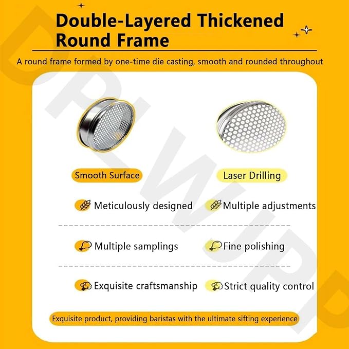 Portable Coffee Bean Sorting Sieve Stainless Steel Round Sifter Screen 12-21 - Image 4