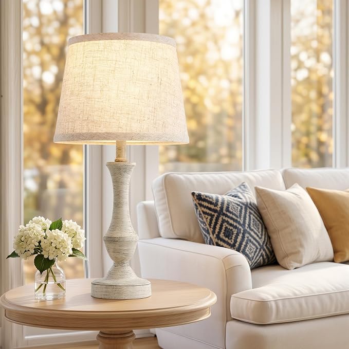 Luvkczc Table Lamp Set of 2, Linen Shade Desk Lamps Office - Image 6