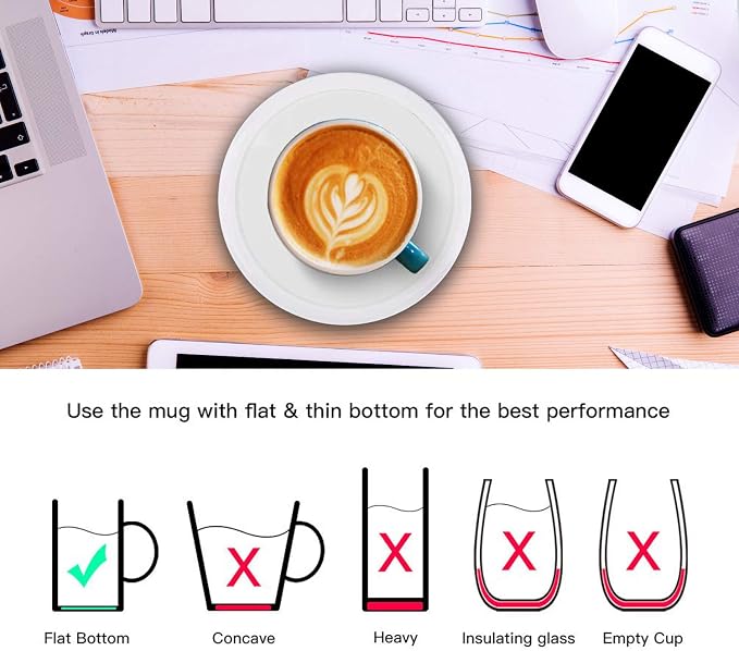 BESTINNKITS Smart Coffee Set Auto On/Off Gravity-Induction Mug Office Desk Use - Image 4