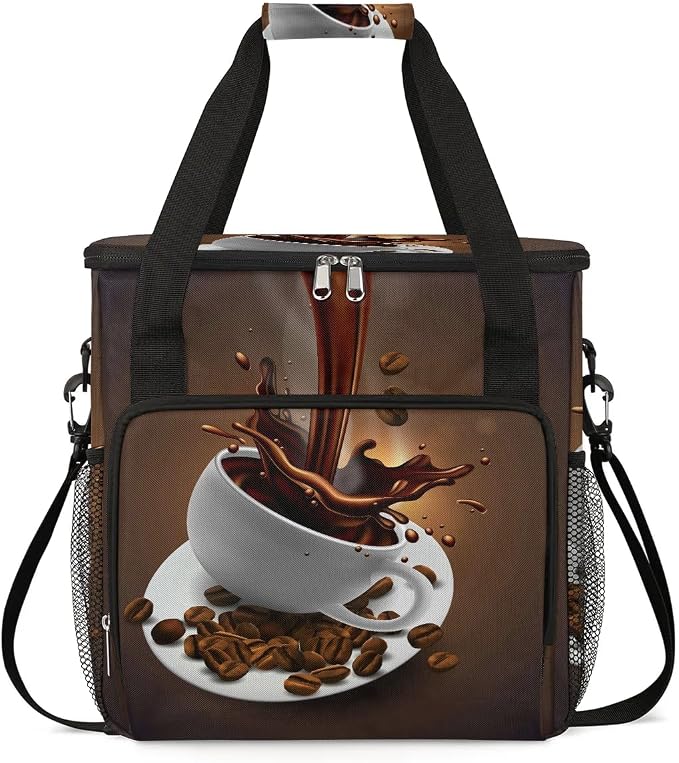 Coffee Beans Cup Coffee Maker Carring Bag Travel Carrying Storage Tote Bag by CFERSAN