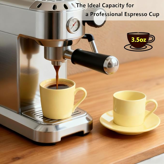 3.5OZ Porcelain Espresso Cups Set of 2 - Image 5