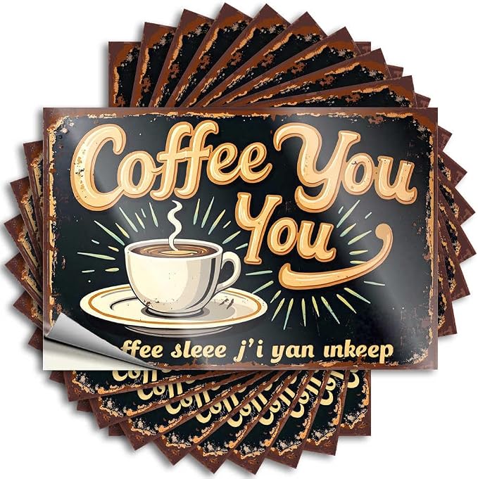 Vintage Coffee Sign: A Warm Brew by Unknown
