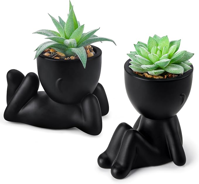 Der Rose 2 Pack Fake Plants Succulent Plants Artificial by DerRose