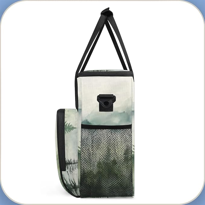 Forest Tree Coffee Maker Carring Bag, Large Insulated Storage Organizer Case - Image 4