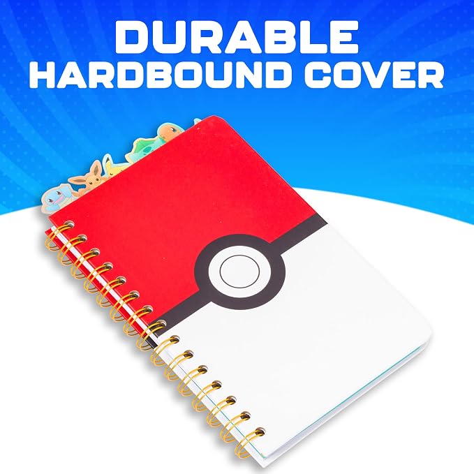 Silver Buffalo Pokemon Pokeball Starters Spiral Tabbed Notebook, 8 x 5 Inches - Image 5
