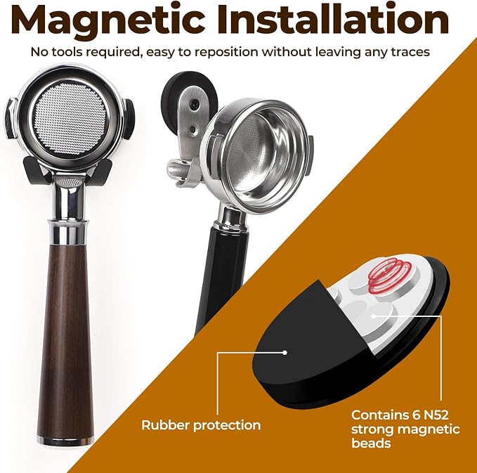 Magnetic Portafilter Holder for Espresso Machine, Metal Wall Surface | Coffee - Image 4