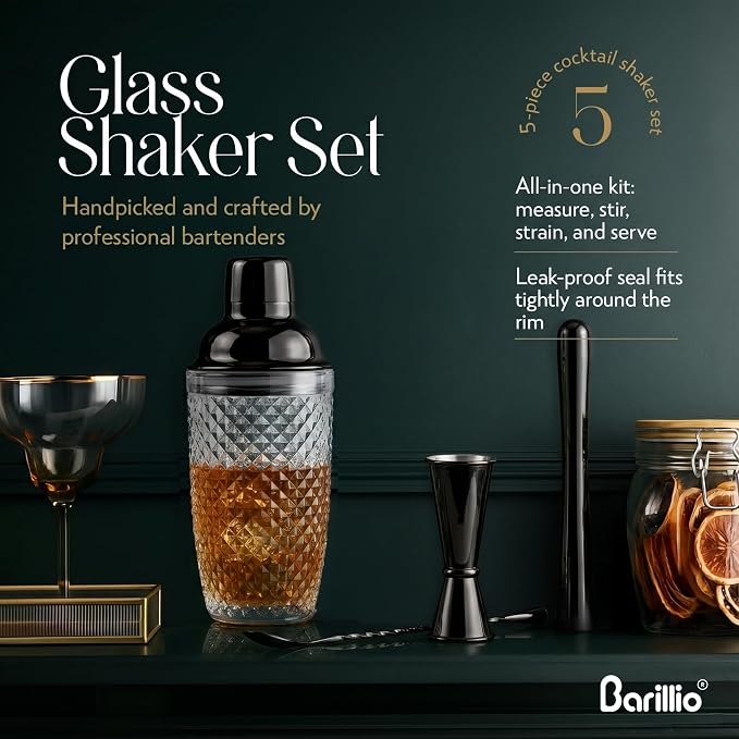 Barillio Glass Cocktail Shaker Set - Image 6
