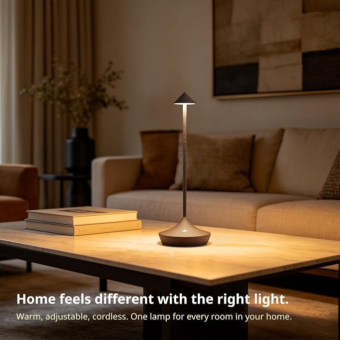 Cordless Rechargeable Table Lamp Set of 2, 3 Color Temperatures 9 Lighting Modes - Image 2
