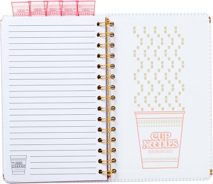 Silver Buffalo Nissin Cup of Noodles Spiral Tabbed Notebook, 8” x 5” - Image 3