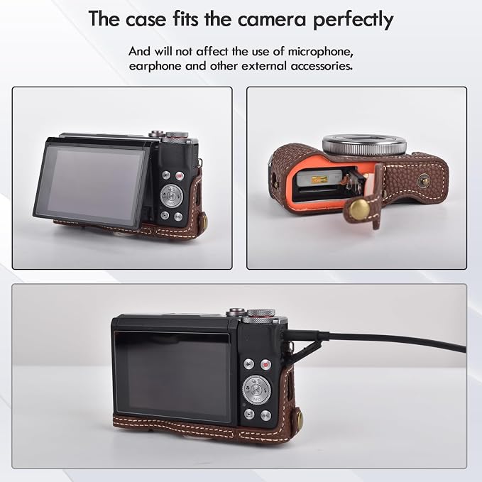 Rieibi G7 X G7X II G7X III Case, Vintage Leather Camera Case - Image 5