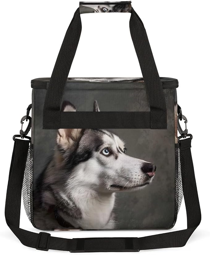 Cool Husky Dog Coffee Maker Carring Bag, Large Insulated Storage Organizer Case - Image 5