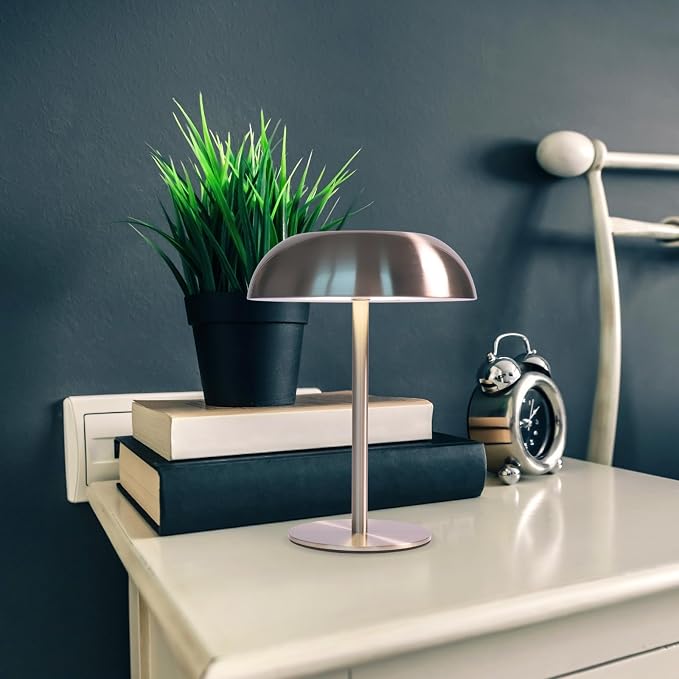 Portable LED Mushroom Table Lamp, 8.46'' Metal Small Cordless Desk Night Light - Image 5