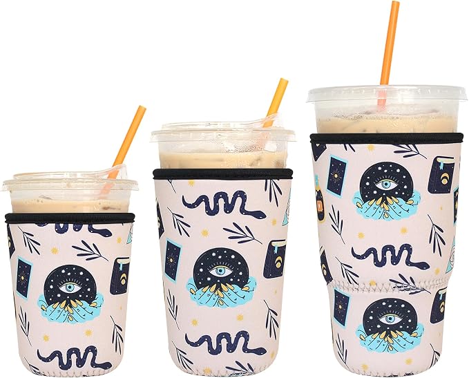 3 Pack Reusable Iced Coffee Sleeves by Xumbtvs