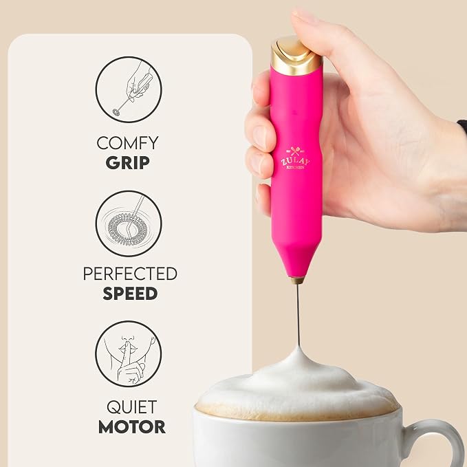 Zulay Kitchen Powerful Frother Wand AA Batteries Included, Ultra Fast Handheld - Image 3