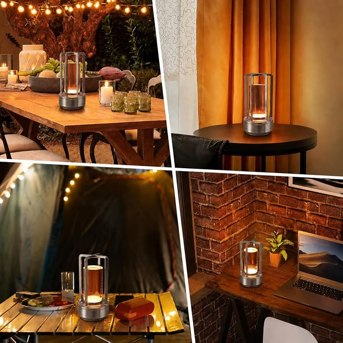2 Pack Cordless Table Lamps, Rechargeable LED Decorative Lamp - Image 7