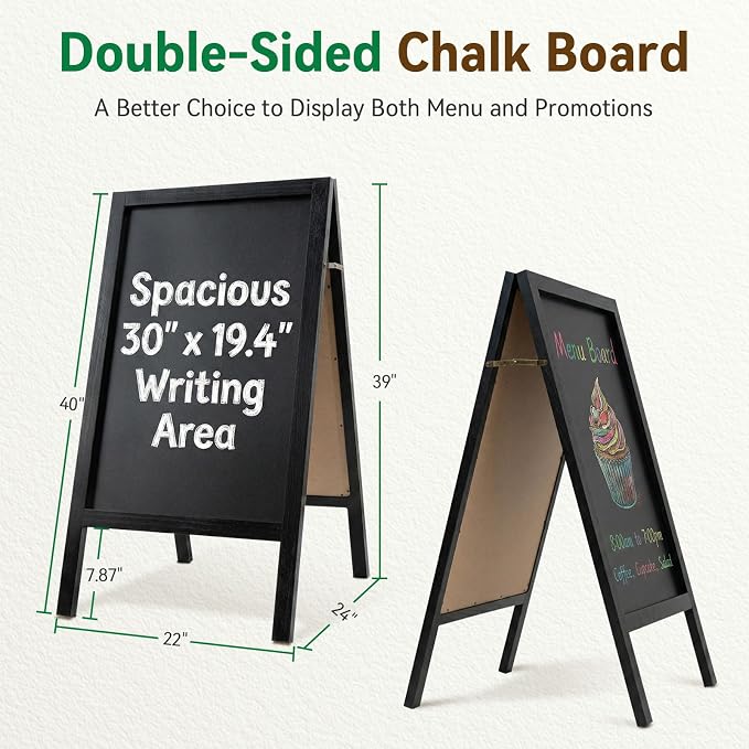 TEAKMAMA A Frame Chalkboard Sign - Image 2