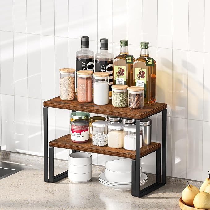 Giikin Kitchen Countertop Organizer, Stackable Corner Counter Shelf - Image 8