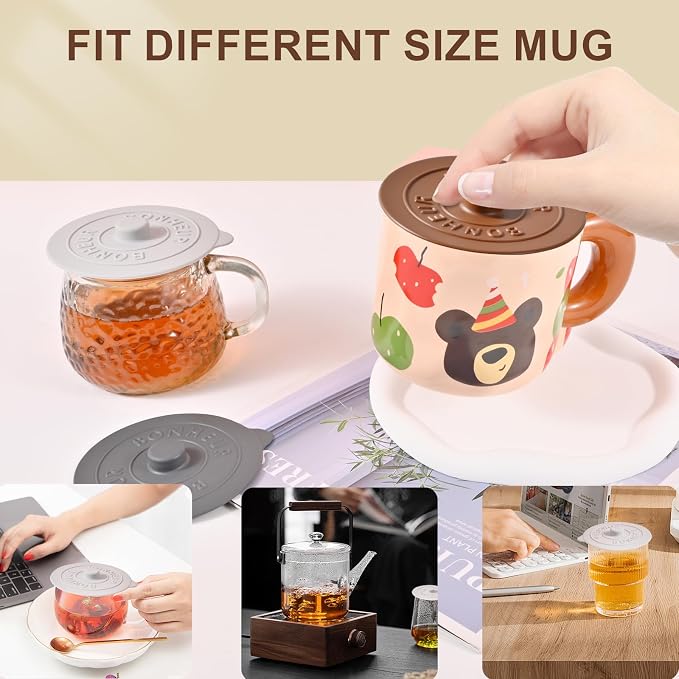 Silicone Cup Covers ， Multicolored Silicone Lids - Image 6