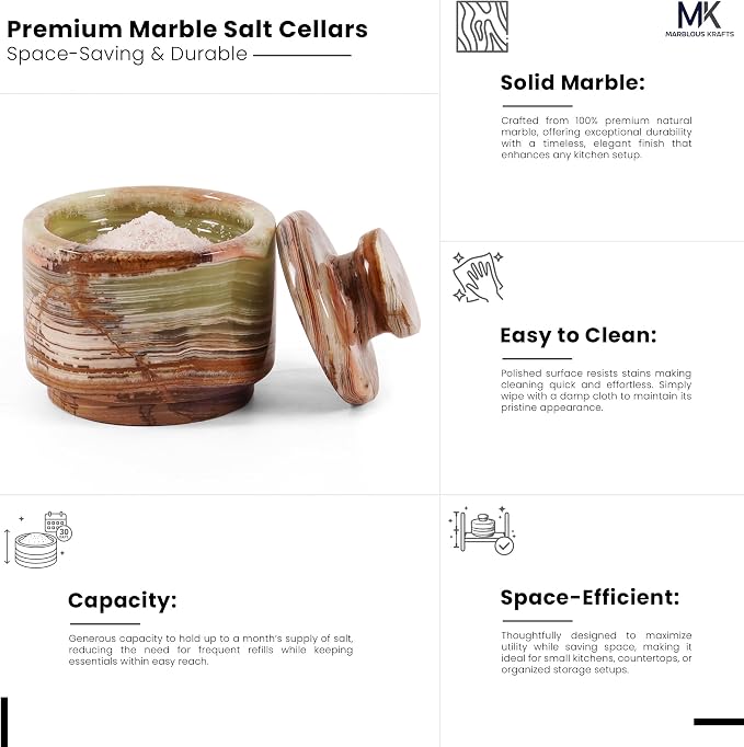 MARBLOUS KRAFTS Marble Salt Cellar - Image 5