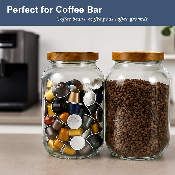 2 Pack Glass Flour Sugar Storage Containers - Image 4
