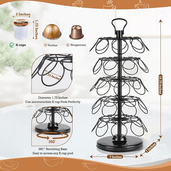 BLACKSMITH FAMILY K Cup Holders, K Cup Holder, K Cups Holder, K Cup Carousel - Image 3