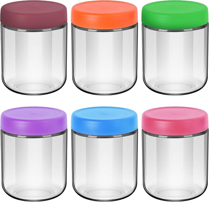 EONJOE 16oz Glass Jars for Overnight Oats Snacks Salad Yogurt Pudding Cereal by EONJOE