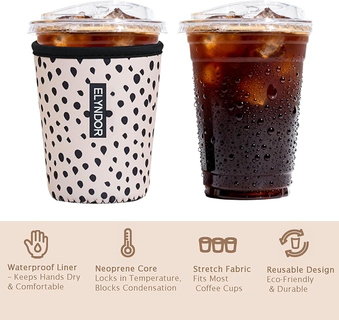 Reusable Insulated Sleeve for Iced Coffee Cup, Beverage Holder for Iced Coffee - Image 6